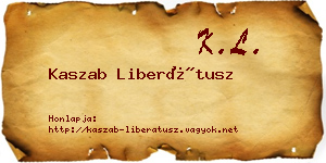 Kaszab Liberátusz névjegykártya
